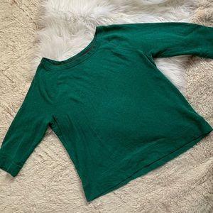 Merona Green Lightweight 3/4 sleeve Sweatshirt XL